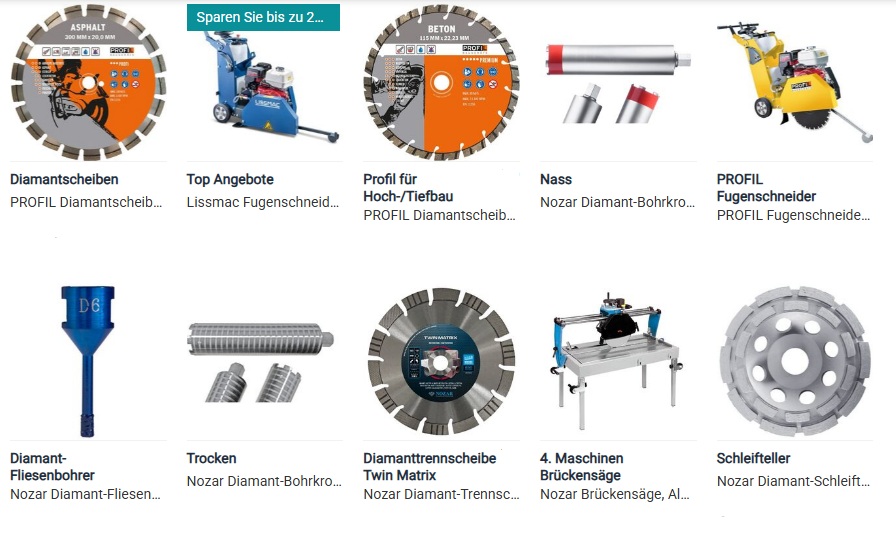 Professionelle Diamantwerkzeuge von Nozar – Präzision