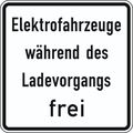  Zusatzzeichen Verkehrszeichen 1026-60 Elektrofahrzeuge während d. Ladevorg. frei 600x600 mm, Alu 2 mm, RA2 12357466