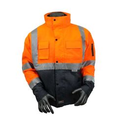  Warnschutzjacken PROFIL Warnschutzjacke orange "Comfort" - 2 in 1, Gr. XXL 12466114