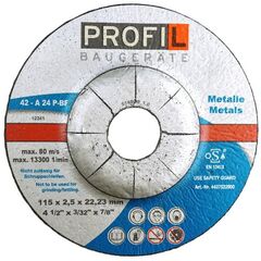  Elektrowerkzeugzubehör PROFIL Trennscheibe A 24 P-BF 115 x 2,5 x 22,23 mm gekröpft 12449497