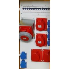  Verteilerschränke PROFIL Anschlussverteilerschrank für Baustromverteiler - P-VEV 63/221-6/V2/X/RAL1018 - nach DIN VDE0100/704:2018-10 12449312