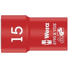  Zyklop VDE Knarre und Zubehör - Stückgeprüfte Sicherheit. 8790 B VDE Zyklop-Steckschlüsseleinsatz, isoliert, mit 3/8"-Antrieb, 15 x 46 mm 12452958