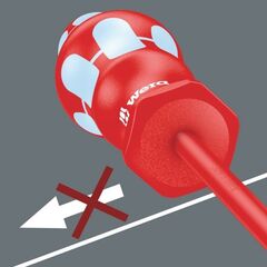  Kraftform Edelstahl Schraubendreher VDE 3160 i VDE-isolierter Schlitz-Schraubendreher, Edelstahl, 1 x 5,5 x 125 mm 12453191