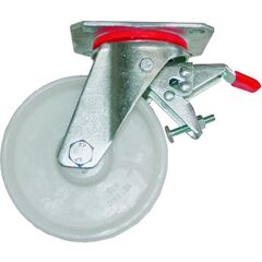  Rollen/Laufrollenachsen Lenkrolle mit Festeller 125 mm Durchmesser für Arbeitsbühnen 12456024
