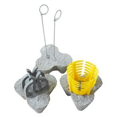  3-PUNKT AUFLAGE GIESSBETON "3-PUNKT AUFLAGE" 25mm mit Federballklipp, GBVA25FA 12445364