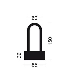  Bügelbreite 6 cm PLEXUS Bügelleiste BK101506E 10mm, s=15cm, b=6cm, Typ"B" h=15cm, lü=39cm, Boxbreite=8,5cm  Boxhöhe=36mm, L=125cm  PVC-Deck 12445728