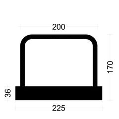  PLEXUS Bügelleiste Bügelbreite 20 cm PLEXUS Bügelleiste B121520E 12mm, s=15cm, b=20cm, Typ"B" h=17cm, lü=46cm, Boxbreite=22,5cm Boxhöhe=36mm, L=125cm, Blechdeckel BST500 12445717