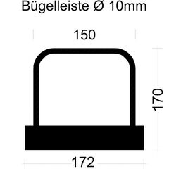  PYRAPLEX Bügelleiste Bügelbreite 15 cm PYRAPLEX Bügelleiste BKV102015E 10mm, s=20cm, b=15cm, Typ"B" h=17cm, lü=39cm, Boxbreite=17,2cm Boxhöhe=36mm, L=125cm  PVC-Dec 12445761