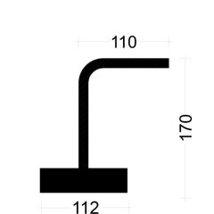  PYRAPLEX Einzelleiste PYRAPLEX Einzelleiste BKV1215E 12mm, s=15cm, Typ"A", h=17cm,  lü=46cm, v=11cm, Boxbreite=11,2cm, Boxhöhe=36mm, L=125cm PVC-Deckel, Farbe rot, BST500 12445804