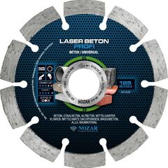  Beton- und Asphaltbearbeitung Nozar Diamanttrennscheibe, 125x22,23mm, Laser Beton Profi 12446058