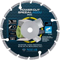  Diamanttrennscheibe Power Cut Spezial ACCU Nozar Diamanttrennscheibe, Power Cut Spezial ACCU, 75x10,0mm 12446077