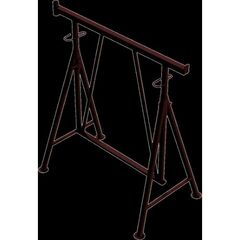  Faltgerüsttbock "Compakt" Schake Faltgerüstbock Compact S 1200 braun lackiert, Gr. 2 Höhe: 1m-1,75m 12449653