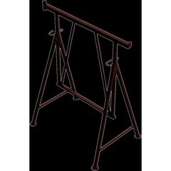  Baustellenbedarf Bestseller Schake Faltgerüstbock Compact S | 1200 | Höhe: 1,2-1,95 m | Braun lackiert | Stabiler Gerüstbock für Bauarbeiten 12449657