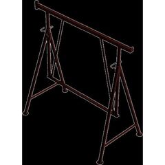  Faltgerüsttbock "Compakt" Schake Faltgerüstbock Compact S 1500 braun lackiert, Gr. 6 Höhe: 1,2m-1,95m 12449654