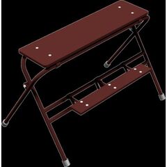  Putzerbock und Arbeitstritt Schake Arbeitstritt lackiert, 2 Stufen, Höhe 0,7m, Breite 1m 12449665