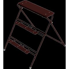  Putzerbock und Arbeitstritt Schake Arbeitstritt lackiert, 3 Stufen, Höhe 1,2m 12449671