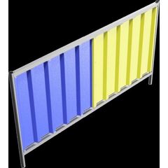  Trapezzäune Schake Mobilzaun Trapez, Blechbeschichtung: blau / gelb, Höhe: 1,2 m 12450327