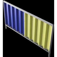  Trapezzäune Schake Mobilzaun Trapez, Blechbeschichtung: blau / gelb, Höhe: 1,2 m 12450327