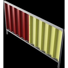  Trapezzäune Schake Mobilzaun Trapez, Blechbeschichtung: rot / gelb, Höhe: 1,2 m 12450330