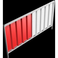  Trapezzäune Schake Mobilzaun Trapez, Blechbeschichtung: rot / weiß, Höhe: 1,2 m 12450332