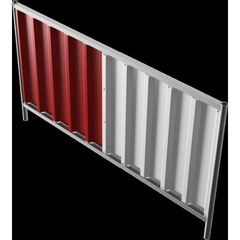  Trapezzäune Schake Mobilzaun Trapez, Blechbeschichtung: rot / weiß, Höhe: 1,2 m 12450332