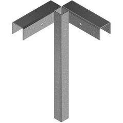  Holz-Mobilzäune Schake Eck-Holzbauzaunständer Eckoberteil verzinkt, 490 mm 12450279
