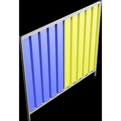  Trapezzäune Schake Mobilzaun Trapez, Blechbeschichtung: blau / gelb, Höhe: 2,0 m 12450328