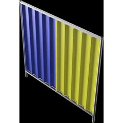  Trapezzäune Schake Mobilzaun Trapez, Blechbeschichtung: blau / gelb, Höhe: 2,0 m 12450328