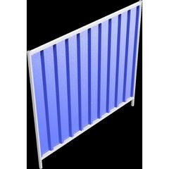  Trapezzäune Schake Mobilzaun Trapez, Blechbeschichtung: blau, Höhe: 2,0 m 12450325