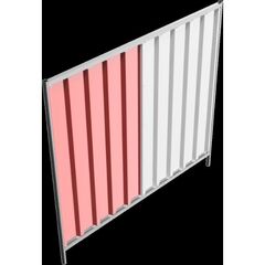  Trapezzäune Schake Mobilzaun Trapez, Blechbeschichtung: rot / weiß, Höhe: 2,0 m 12450334