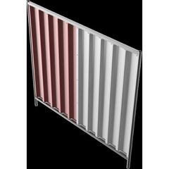  Trapezzäune Schake Mobilzaun Trapez, Blechbeschichtung: rot / weiß, Höhe: 2,0 m 12450334