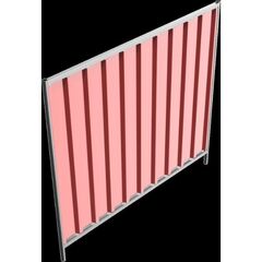  Trapezzäune Schake Mobilzaun Trapez, Blechbeschichtung: rot, Höhe: 2,0 m 12450331