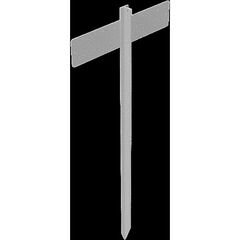  Absperrpfosten Ø 42 mm bis Ø 60 mm Schake Einschlagstabaus T-Profil 40 mm für Parkplatzbeschilderung, blank 12450680