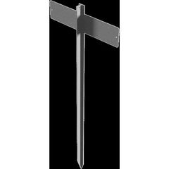  Absperrpfosten Ø 42 mm bis Ø 60 mm Schake Einschlagstabaus T-Profil 40 mm für Parkplatzbeschilderung, blank 12450680