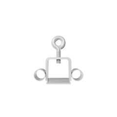  Schaftrohr und Schilderklemme Schake Schilderklemme, verzinkt, mit Ösen, für 40 x 40 mm / Ø 42 mm Schaftrohr 12450077