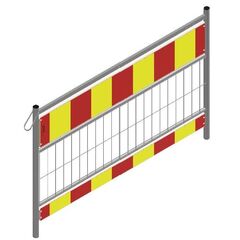  Mobile Absturzsicherung Schake Schrankenzaun nach TL, Länge: 1,60 m, Folie Typ 2, rot / gelb 12449929