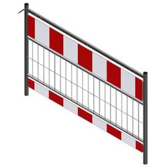  Mobile Absturzsicherung Schake Schrankenzaun nach TL, Länge: 1,60 m, Folie Typ 2, rot / weiß 12449937