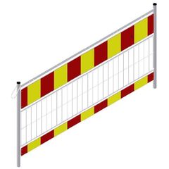  Mobile Absturzsicherung Schake Schrankenzaun nach TL, Länge: 2,00 m, Folie Typ 2, rot / gelb 12449924