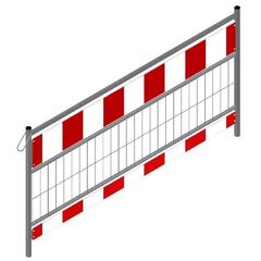  Mobile Absturzsicherung Schake Schrankenzaun nach TL, Länge: 2,00 m, Folie Typ 2, rot / weiß 12449935