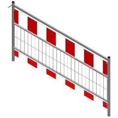  Mobile Absturzsicherung Schake Schrankenzaun nach TL, Länge: 2,00 m, Folie Typ 2, rot / weiß 12449935