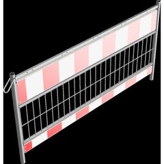  Mobile Absturzsicherung Schake Schrankenzaun nach TL, Länge: 2,00 m, Folie Typ 1, rot / weiß 12449927