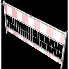  Mobile Absturzsicherung Schake Schrankenzaun nach TL, Länge: 2,00 m, Folie Typ 1, rot / weiß 12449927