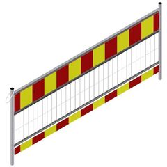  Mobile Absturzsicherung Schake Schrankenzaun nach TL, Länge: 2,40 m, Folie Typ 2, rot / gelb 12449928
