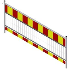  Mobile Absturzsicherung Schake Schrankenzaun nach TL, Länge: 2,40 m, Folie Typ 2, rot / gelb 12449928