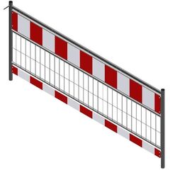  Mobile Absturzsicherung Schake Schrankenzaun nach TL, Länge: 2,40 m, Folie Typ 2, rot / weiß 12449932