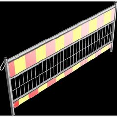  Mobile Absturzsicherung Schake Schrankenzaun nach TL, Länge: 2,40 m, Folie Typ 1, rot / gelb 12449930