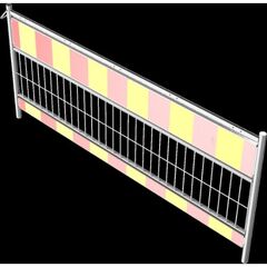  Mobile Absturzsicherung Schake Schrankenzaun nach TL, Länge: 2,40 m, Folie Typ 1, rot / gelb 12449930