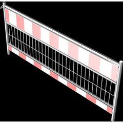  Mobile Absturzsicherung Schake Schrankenzaun nach TL, Länge: 2,40 m, Folie Typ 1, rot / weiß 12449936