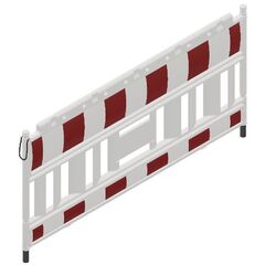  Mobile Absturzsicherung Schake-Euro2-SchrankenzaunTyp Nox weiß, ohne Lampenadapter, Folie Typ 2, rot / weiß 12449906