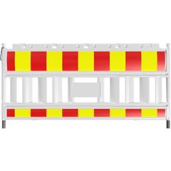  Mobile Absturzsicherung Schake-Euro2-Schrankenzaun
Typ Nox weiß, ohne Lampenadapter, Folie Typ 3, rot / gelb 12449903